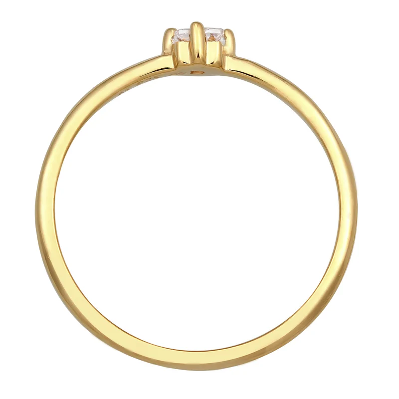Solitär-Ring | Zirkonia Kristall (Weiß)