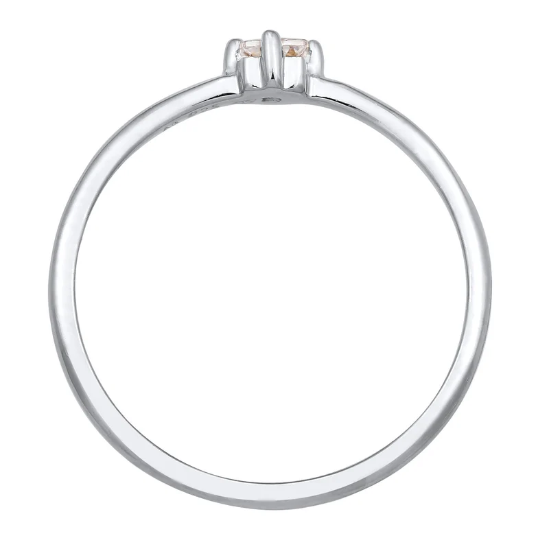 Solitär-Ring | Zirkonia Kristall (Weiß)