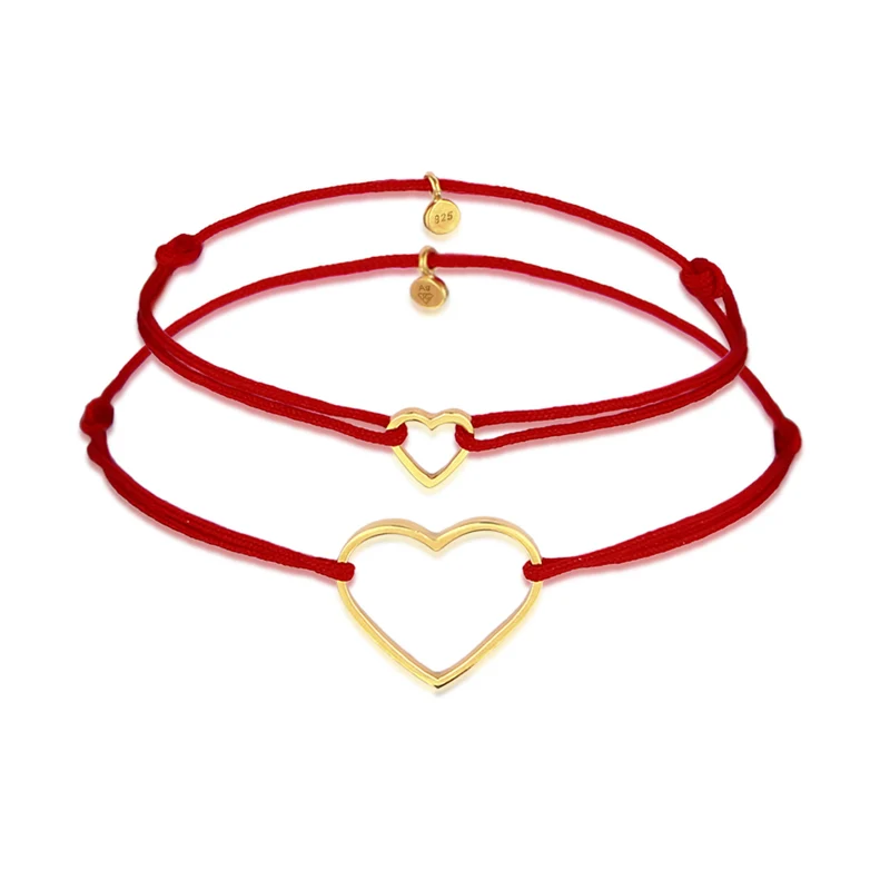 Mutter-Kind-Armbandset Herz | Nylon