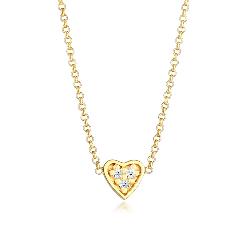 Halskette Herz | Diamant ( Weiß, 0,045 ct )