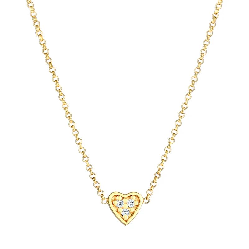 Halskette Herz | Diamant ( Weiß, 0,045 ct )