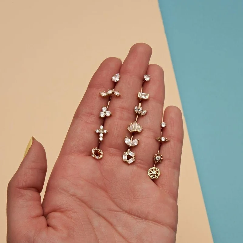 Triple Karma Ohr Piercing Gold