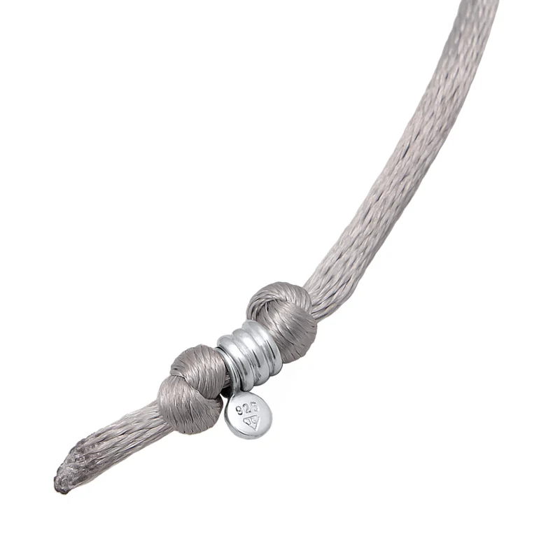 Choker Tropfen Anhänger | Satin (Grau)