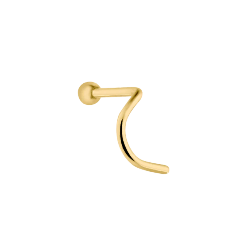 Simple Ball Nose Piercing Gold