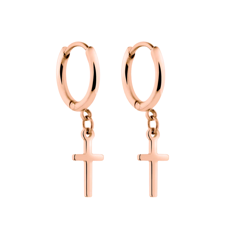 Divine Cross Hoop Ohrringe