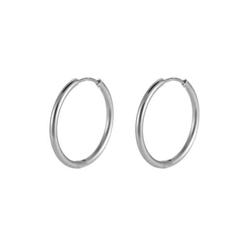 Edelstahl Hoop Ohrringe 14K Vergoldet - 19mm