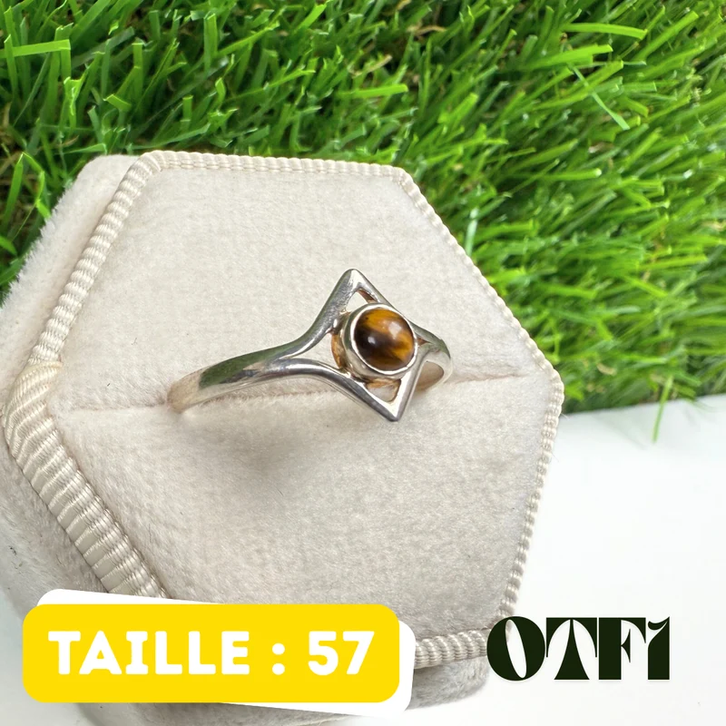 Tigerauge-Silberring #OTF1
