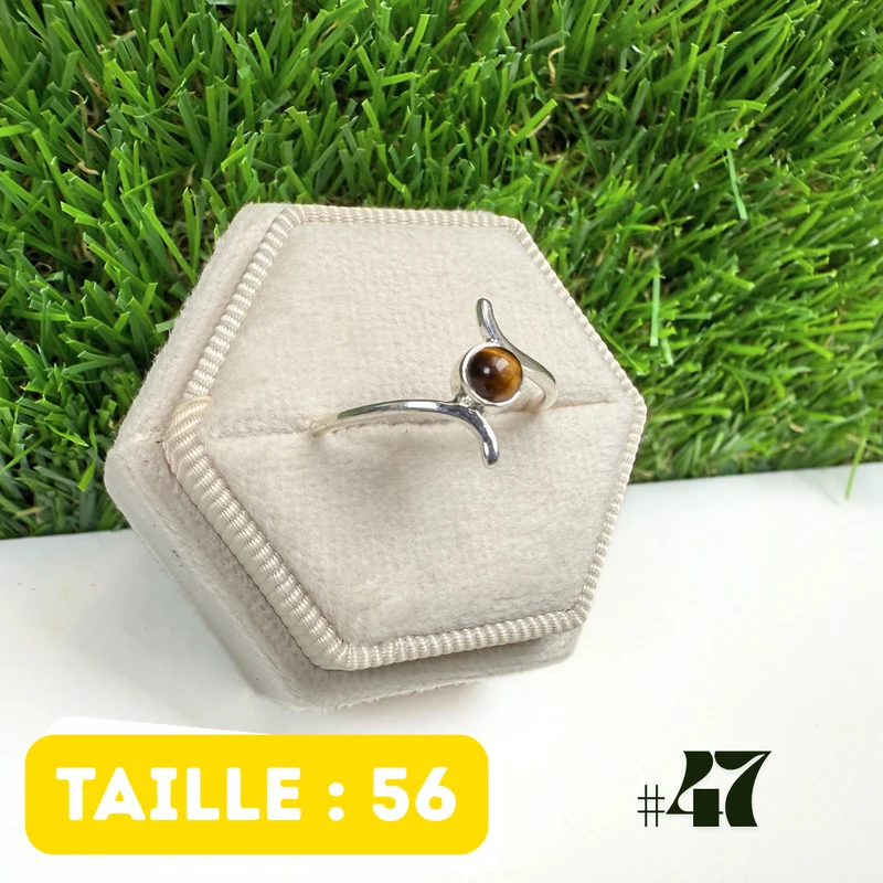Tigerauge-Silberring Nr. 47