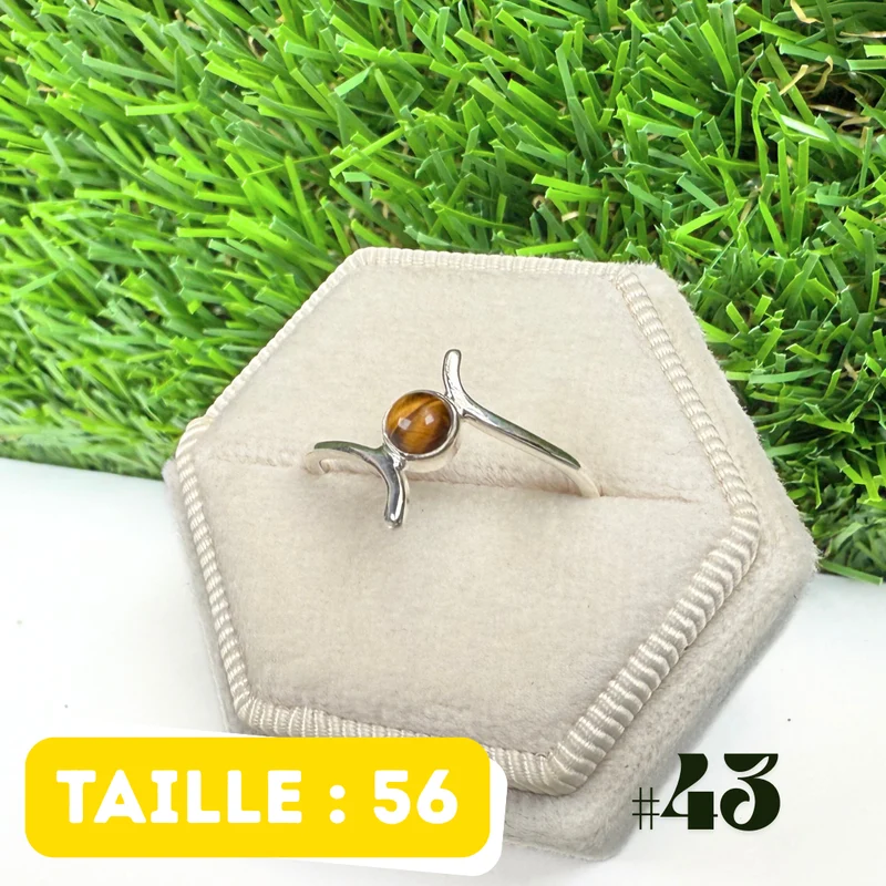Tigerauge-Silberring Nr. 43