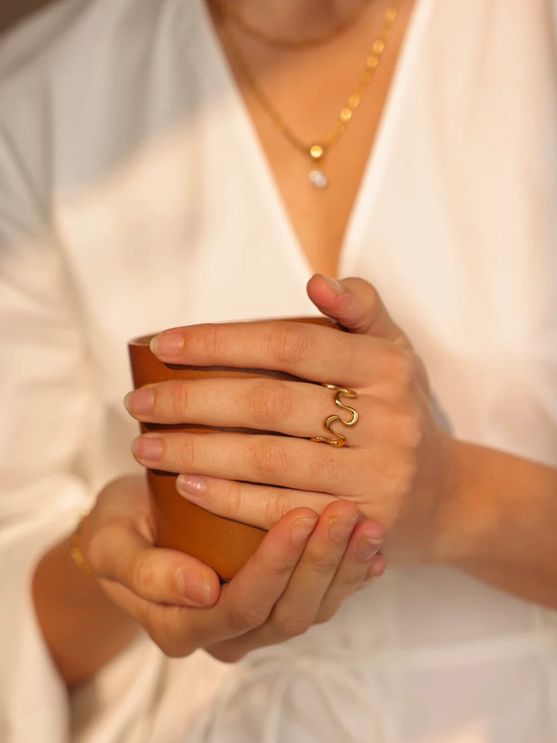 Graceful Wave Ring