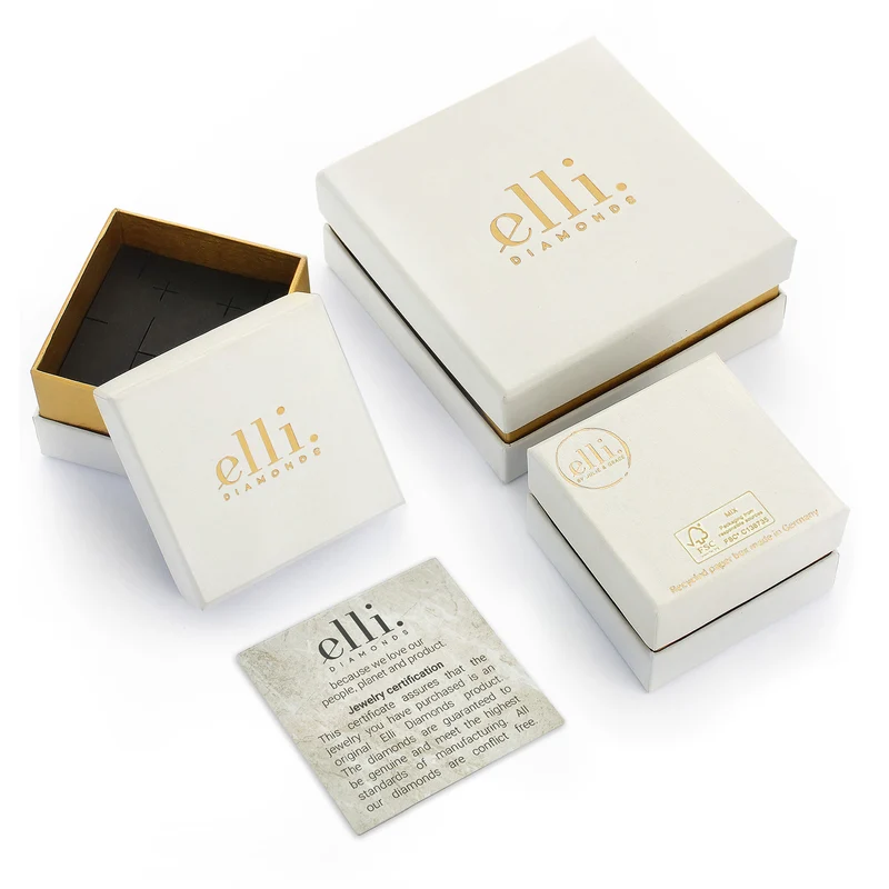 Solitär-Halskette | Diamant (Weiß, 0.1 ct.)