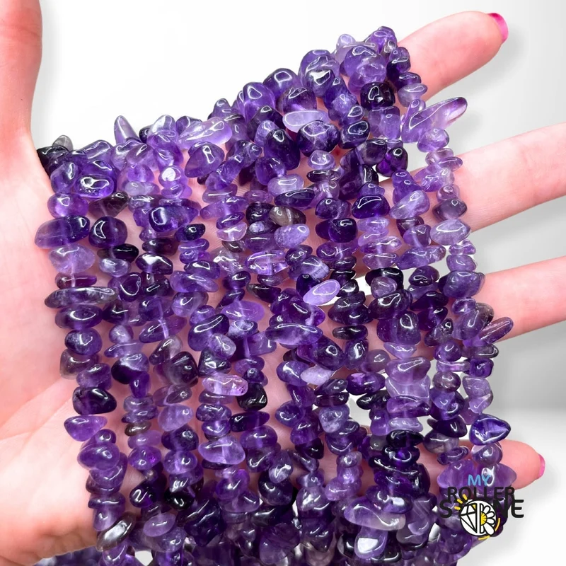 Amethyst-Splitterperle 5A 78 cm