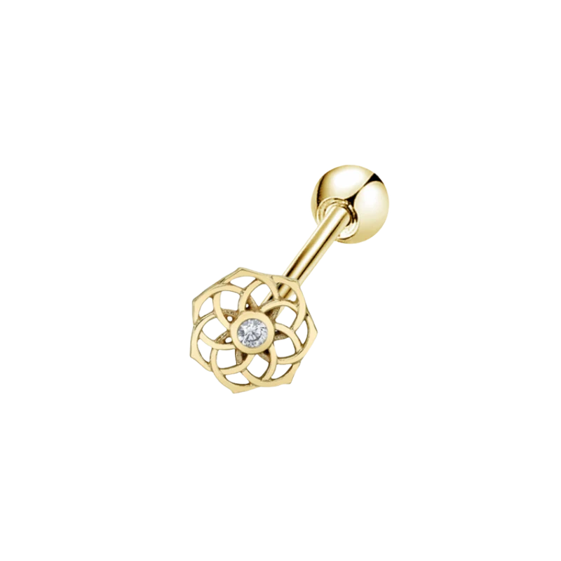 Chakra Ohr Piercing Gold