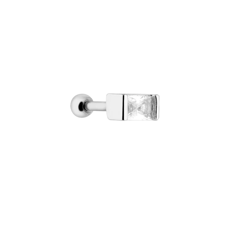 Limitless Baguette Ohr Piercing Silber