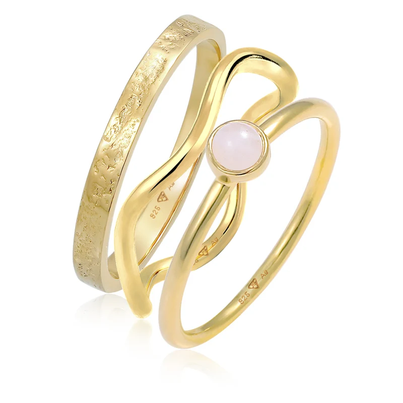 Solitär-Ringset | Opal Pink