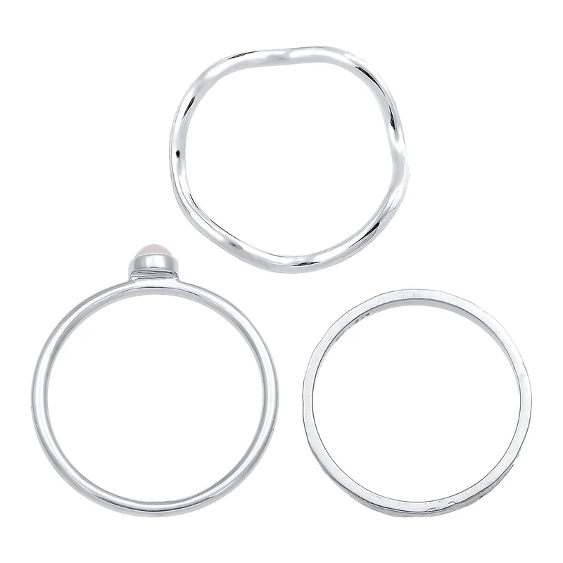 Solitär-Ringset | Opal Pink