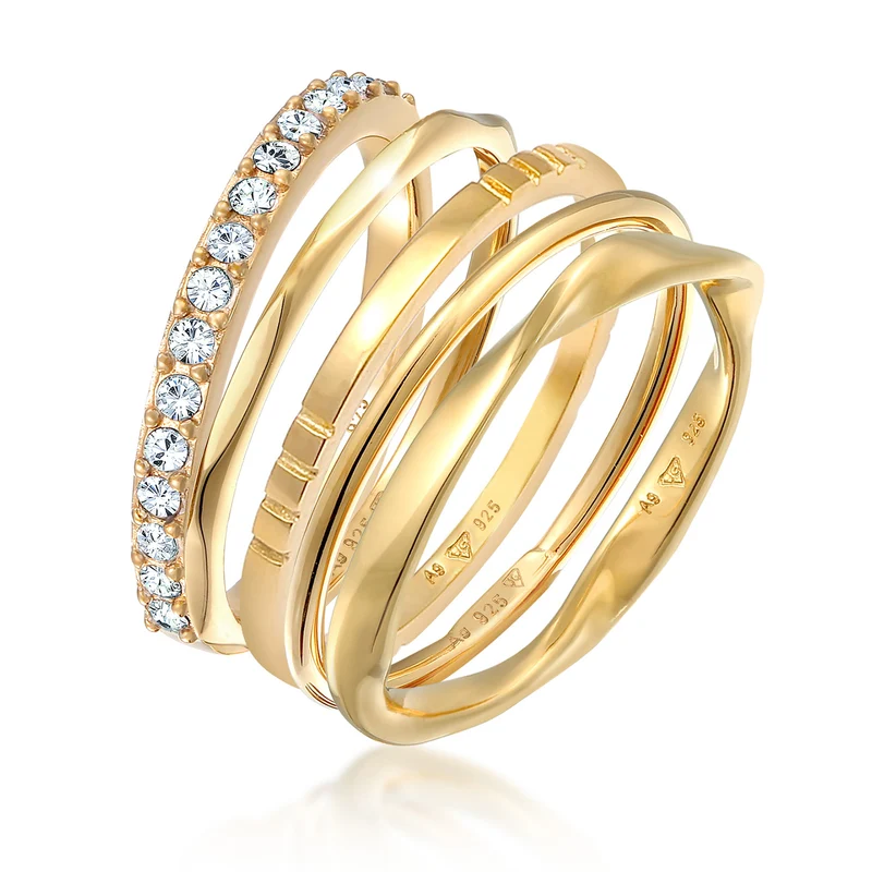 Ringset Basic | Mit Kristallen von Swarovski® (Weiß)
