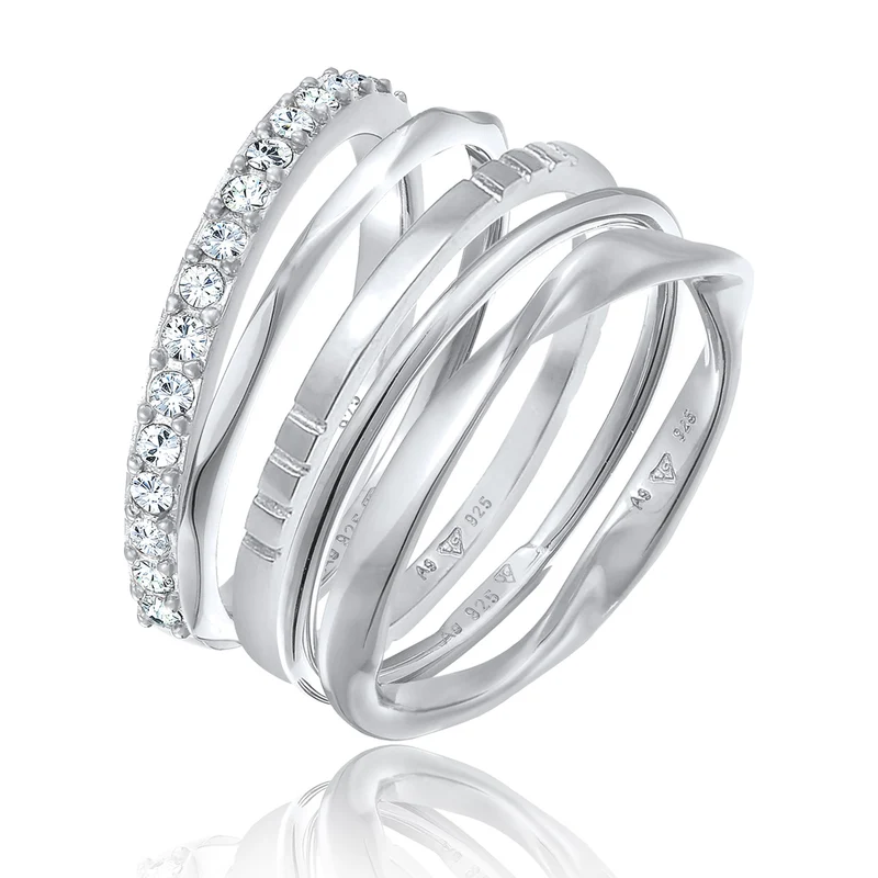 Ringset Basic | Mit Kristallen von Swarovski® (Weiß)