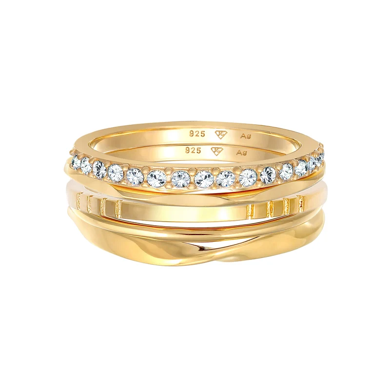Ringset Basic | Mit Kristallen von Swarovski® (Weiß)