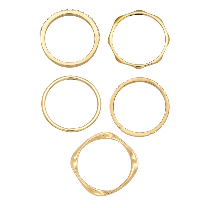 Ringset Basic | Mit Kristallen von Swarovski® (Weiß)