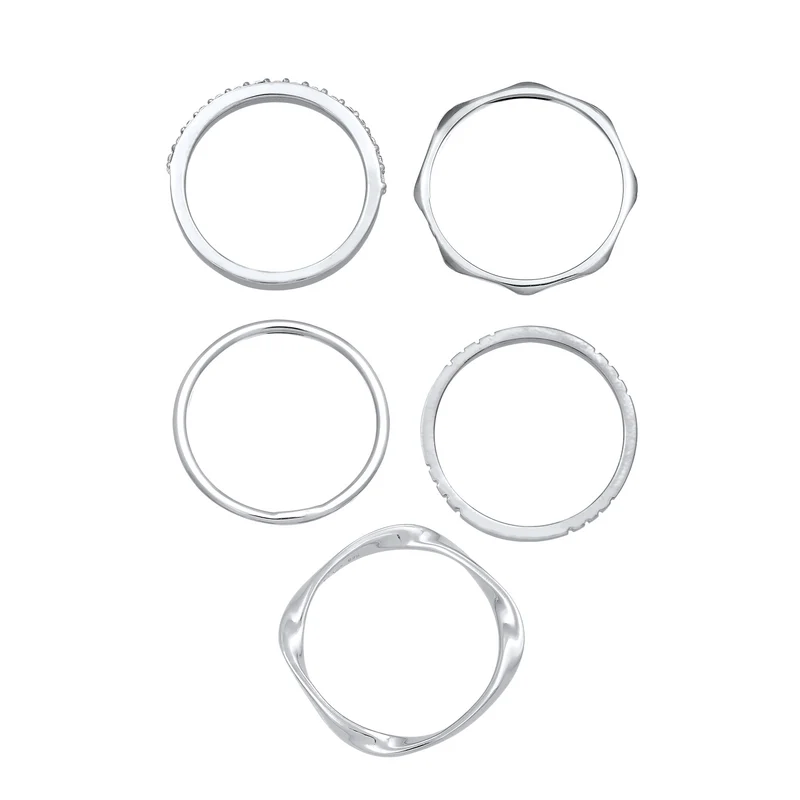 Ringset Basic | Mit Kristallen von Swarovski® (Weiß)