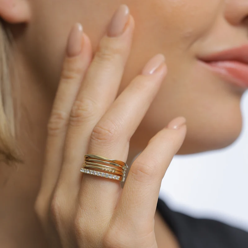Ringset Basic | Mit Kristallen von Swarovski® (Weiß)