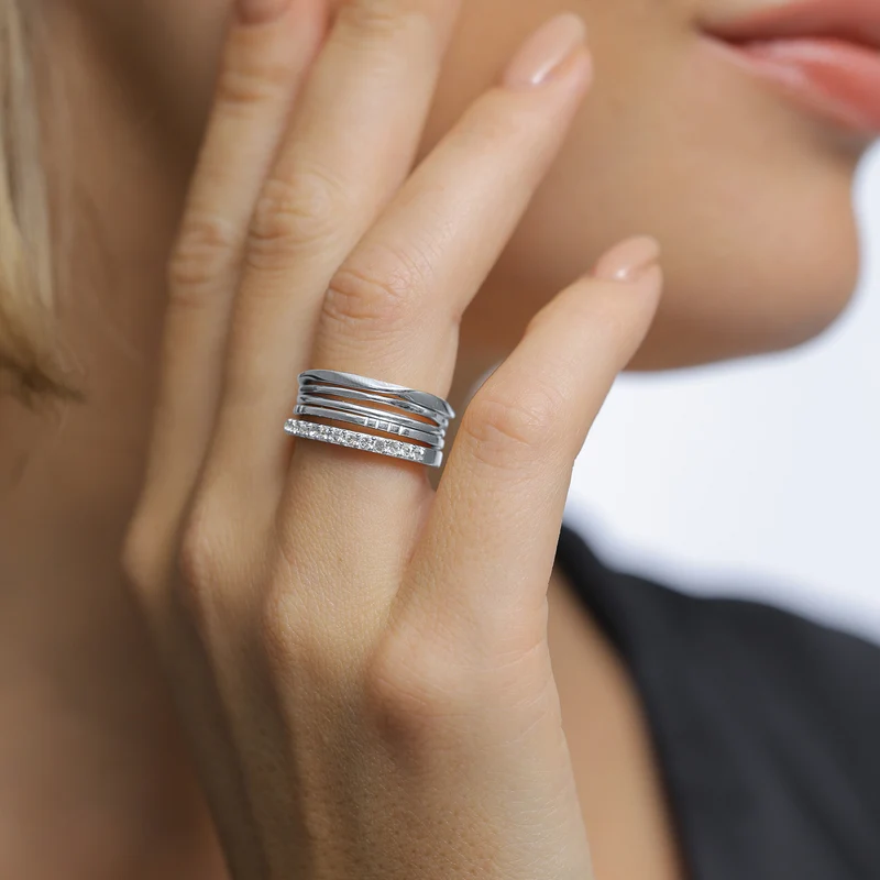 Ringset Basic | Mit Kristallen von Swarovski® (Weiß)
