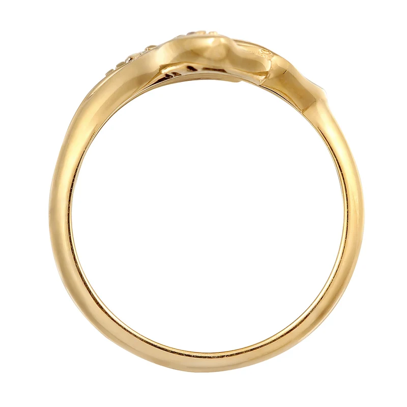 Ring Statement Blätter | Zirkonia (Weiß)