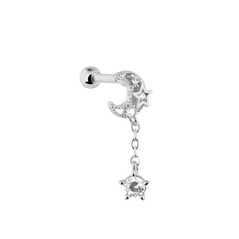 Crescent Ohr Piercing Silber