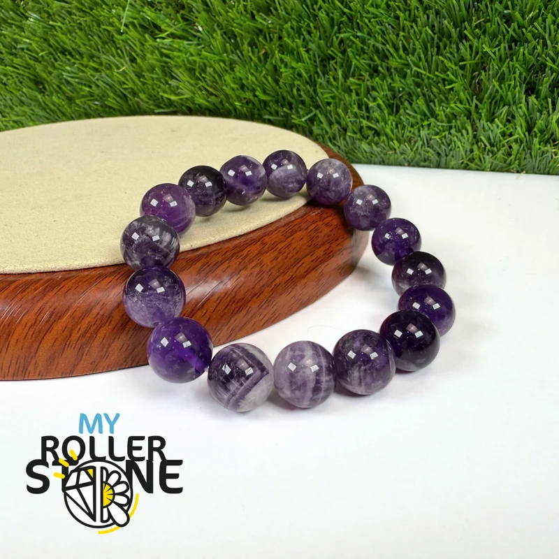 3A Chevron-Amethyst-Armband, 12 mm