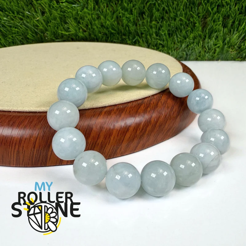 Aquamarin-Armband 3A 12 mm
