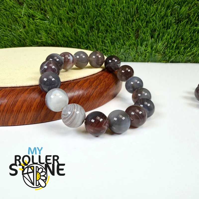 Botswana-Achat-Armband 3A 12 mm