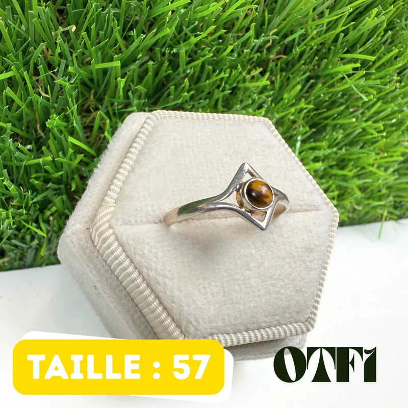 Tigerauge-Silberring #OTF1