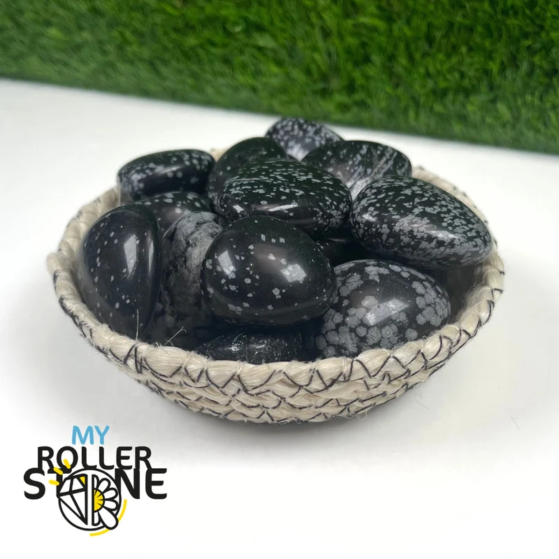 Schneeflocken-Obsidian-Trommelstein (mittlere Größe)