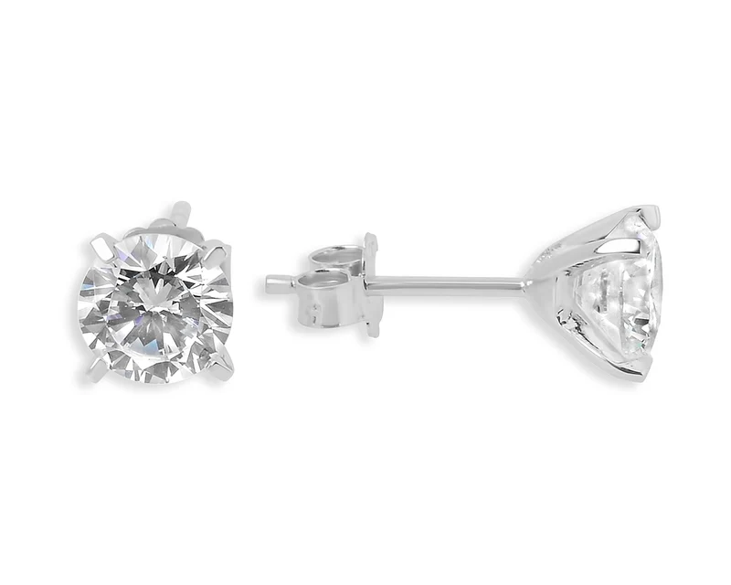 ELEGANTE OHRSTECKER SILBER KRISTALL OHRRINGE ZIRKONIA WEISS