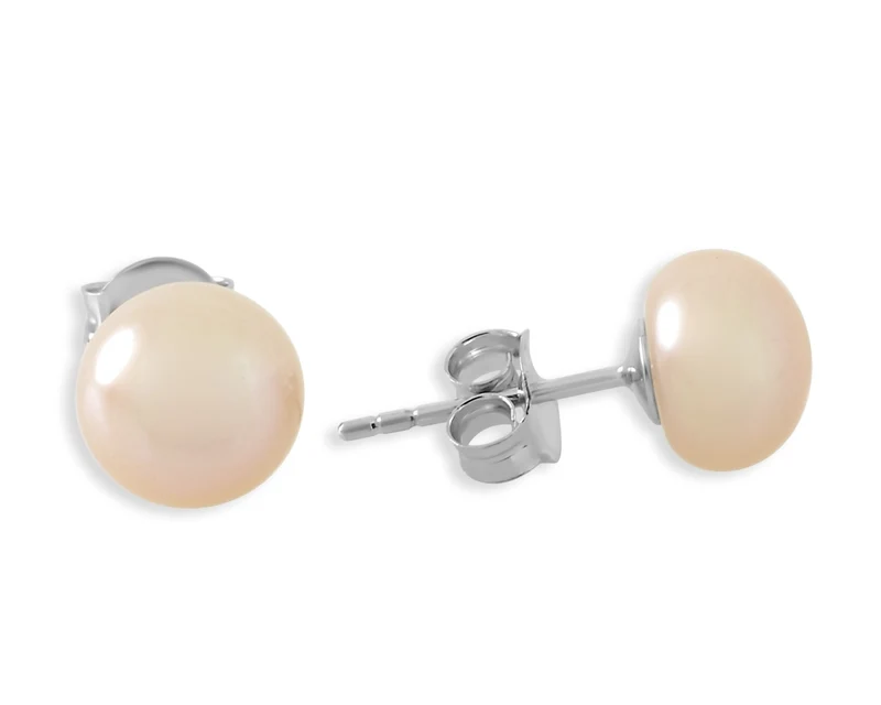 OHRSTECKER PERLE OHRSCHMUCK SILBER SÜßWASSERPERLE ROSA