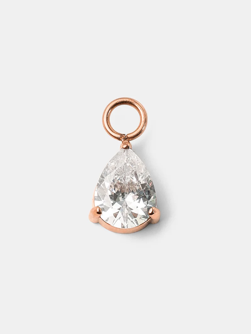 7x8,8mm Pure Drop Medium Ohrring-Charm
