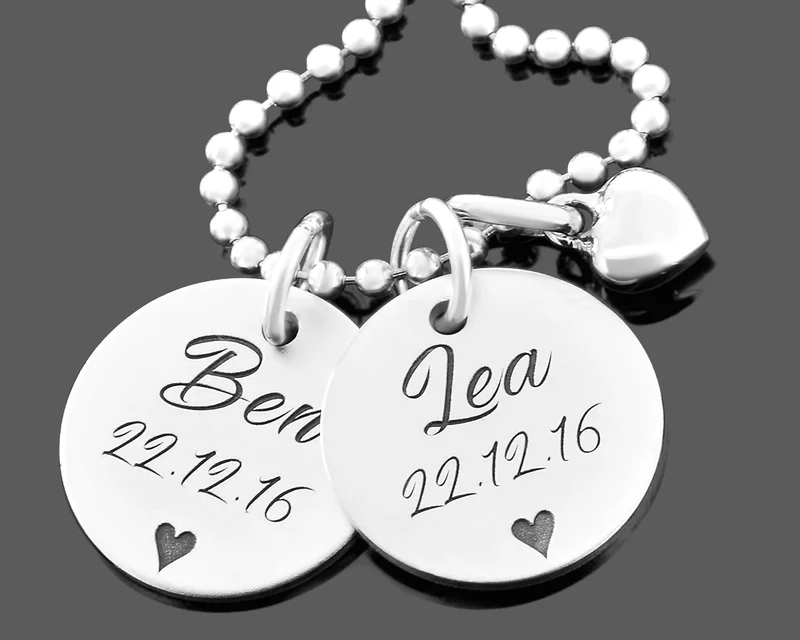 NAMENSKETTEN GESCHENK FÜR MAMA 925 SILBER MIT GRAVUR FAMILIENSCHMUCK