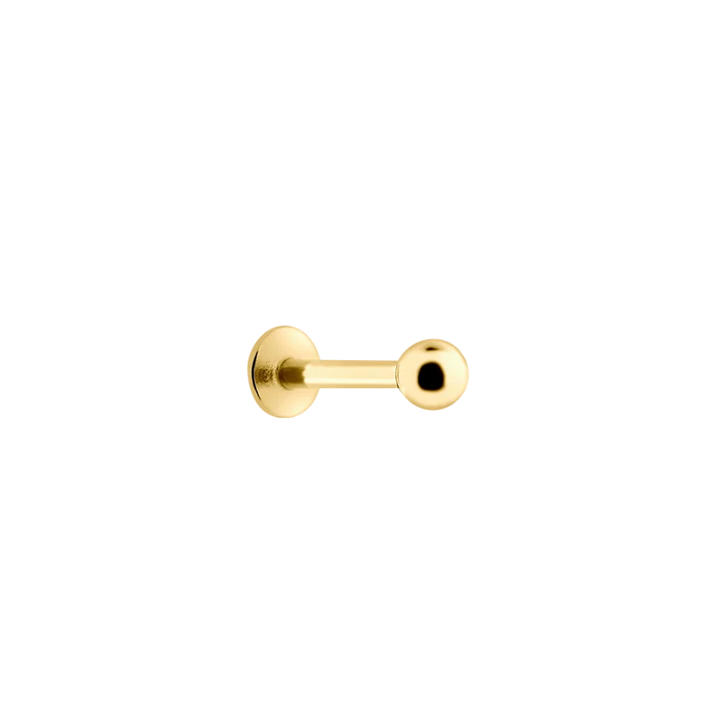 Simple Labret Piercing Gold