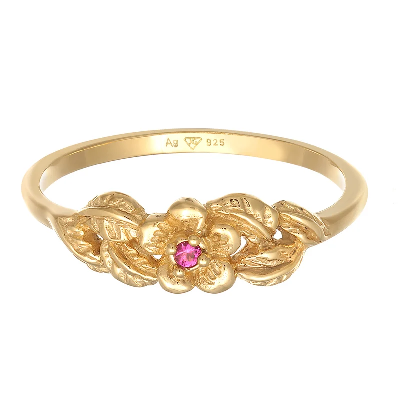 Ring Elegant | Synth. Rubin (Rot)