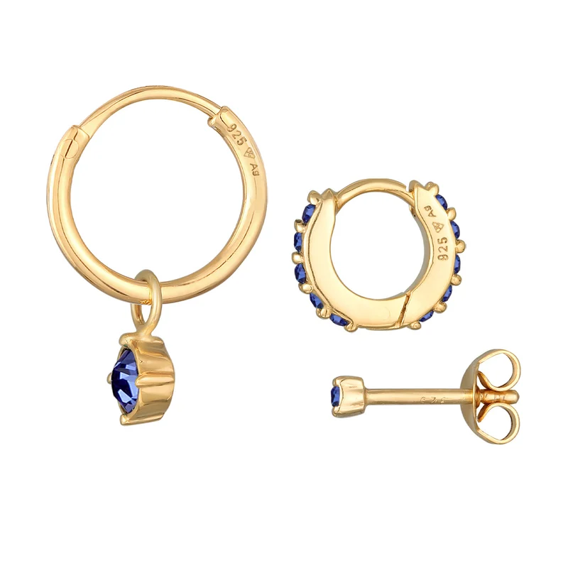 Ohrringset Basic | Kristalle (Grün)