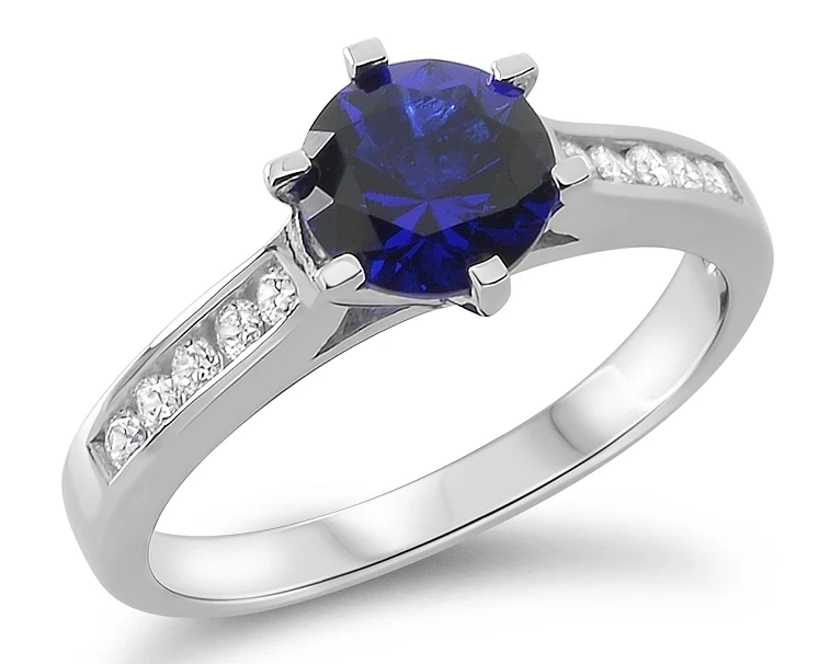 VERLOBUNGSRING 925 SILBER BLAU ZIRKONIA DAMEN RING VERLOBUNG KRISTALLE