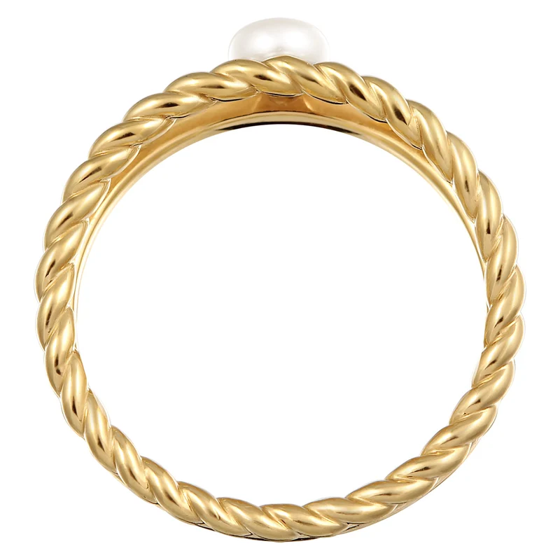 Stapelring Twisted | Süßwasserperle