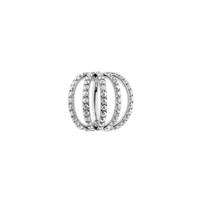 Quintupel Line Clicker Piercing Silber