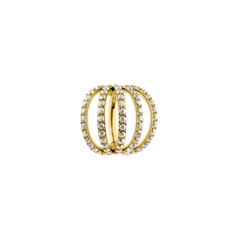 Quintupel Line Clicker Piercing Gold
