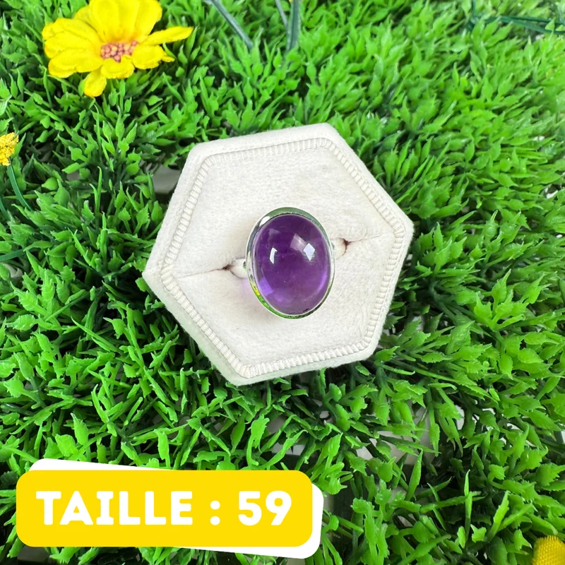 925 Silber Amethyst Ring #242
