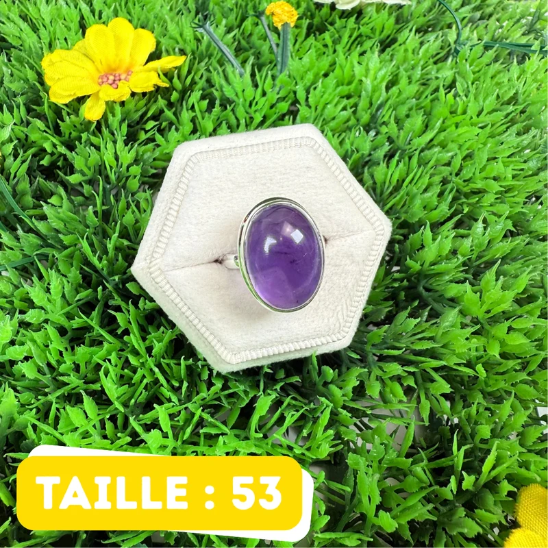 925 Silber Amethyst Ring #240