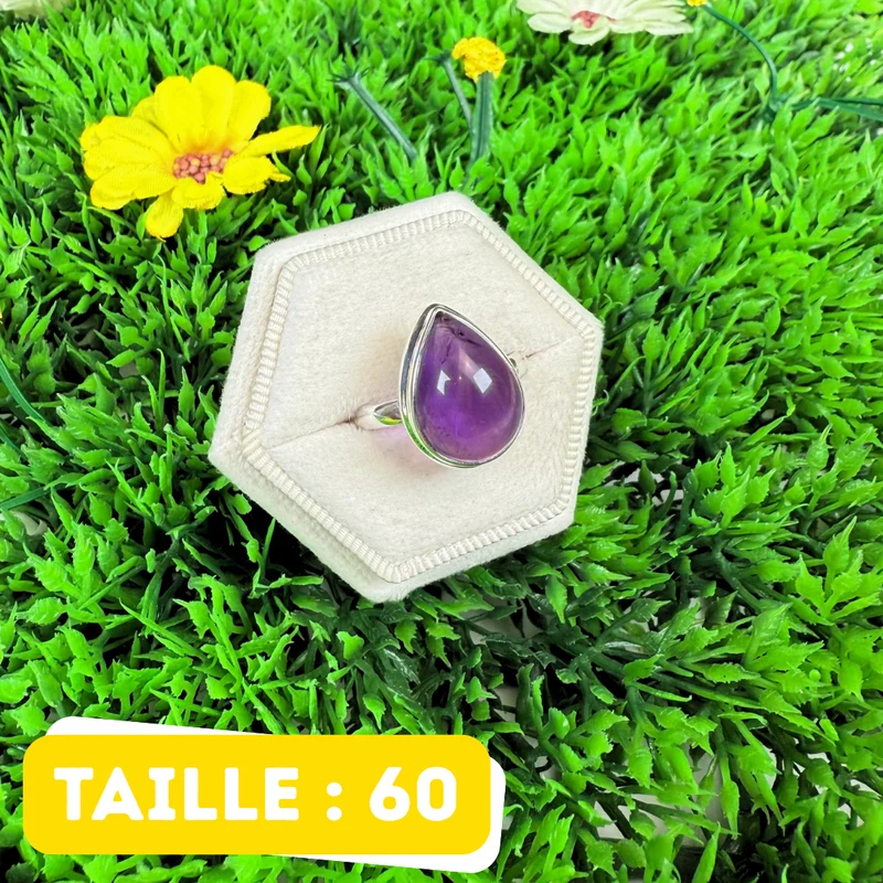 925 Silber Amethyst Ring #236