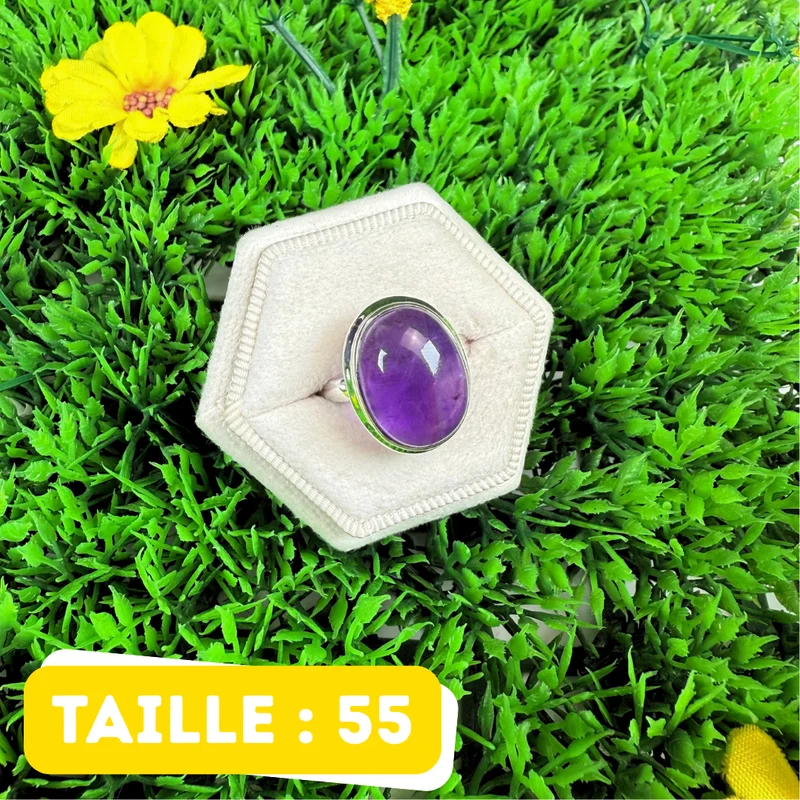 925 Silber Amethyst Ring #235