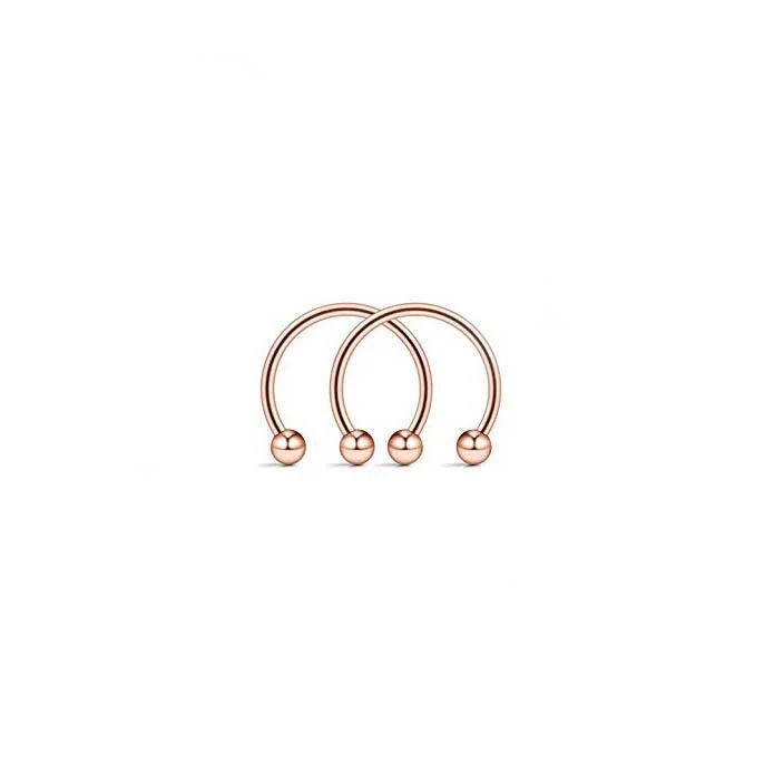 Hufeisen Piercing Rosé